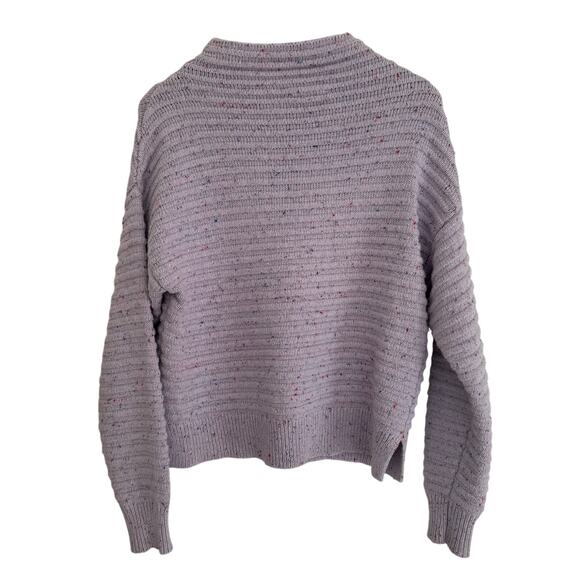 Court & Rowe Speckled Ottoman Turtleneck Chunky Sweater Purple Nordstrom - Picture 4 of 5